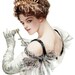 CHIEF INTEREST Harrison Fisher Victorian Lady for Cardmaking Altered Art Mixed Media Digital Download