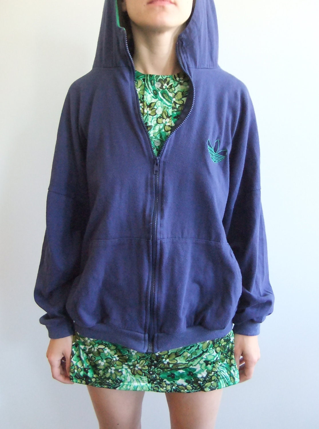 80s  adidas hoodie, mens oversized sweatshirt