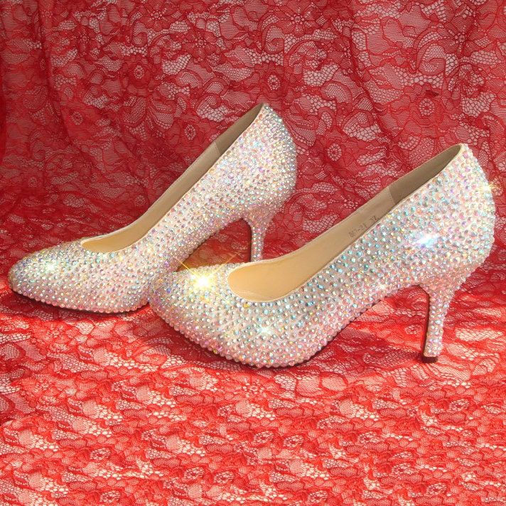 Fabulous rhinestone crystal shoes for wedding or party