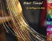 Hair Tinsel, 10 Long Strands for Festival Hair