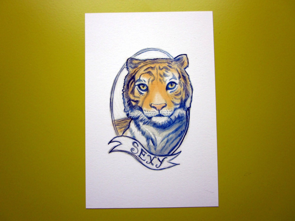 Tiger Art  Print - 4 x 6