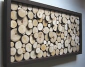 Rustic Wood Slice Sculpture,Wall Art or Queen Headboard - 24x62 Made To Order
