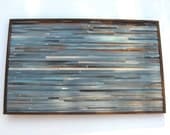 Distressed Painted Wood Art Rustic-Abstract or King or Queen Headboard