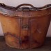 Antique Black Beaver Top Hat Leather Box . Mad Hatter . Amazing