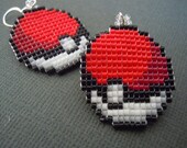Pokeball Pixel Earrings