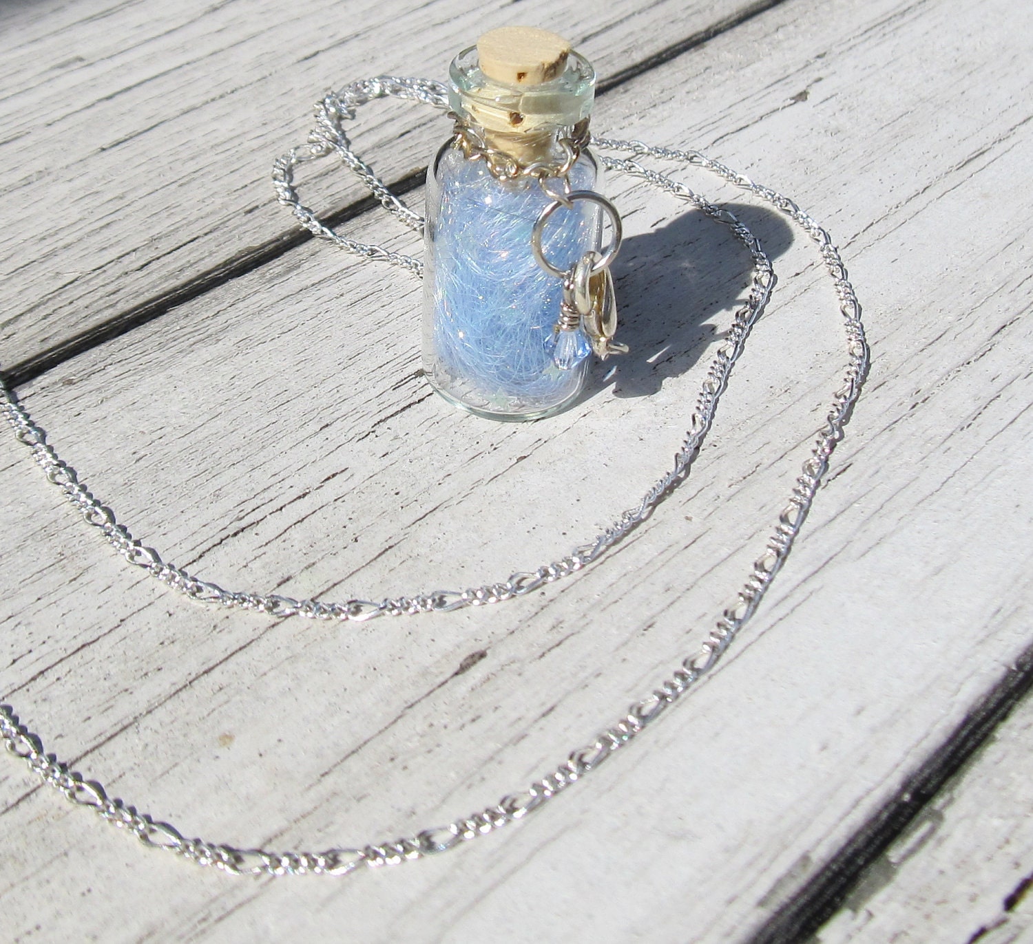 Glass Bottle Pendant - Wishing Star Necklace