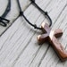 Mens Cross Pendant - Walnut & Maple - Necklaces for Men