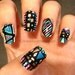 Modern Style Tribal Fake Nails