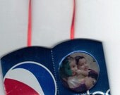 PHOTO ALBUM BOOK Ornament from recycled can