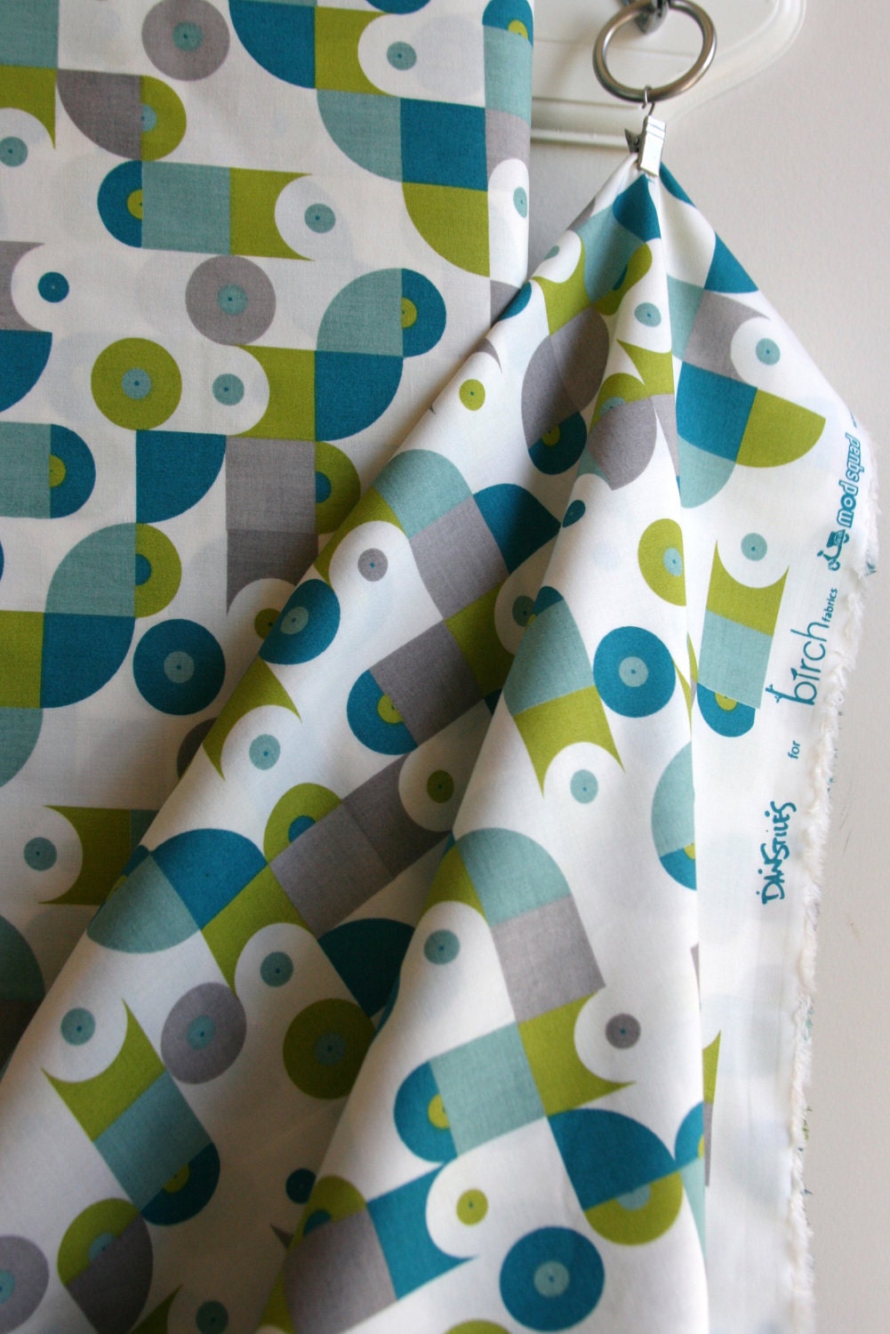 Organic Vinyl in Grass by Designer Dan Stiles from Birch Fabric - ONE FAT QUARTER