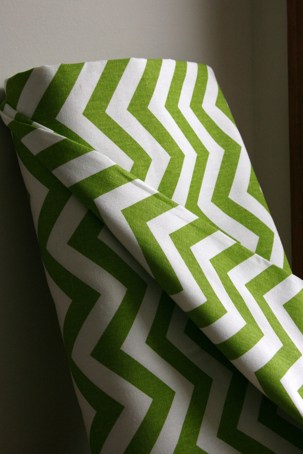 Green Chevron Fabric