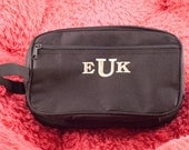Personalized Men's Toiletry Travel Kit Bag Black