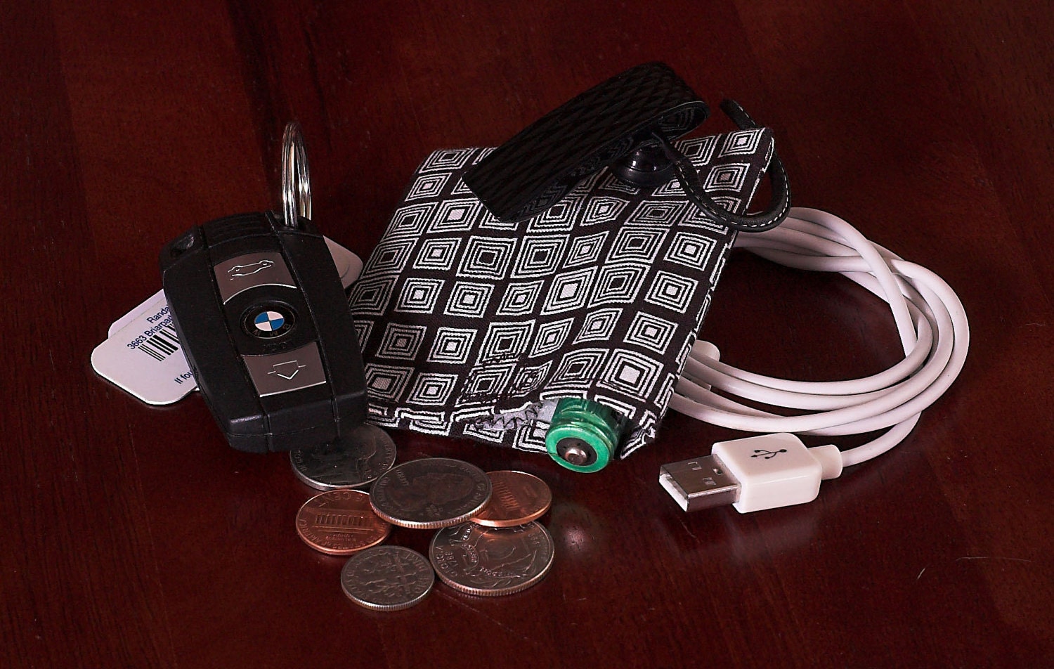 Cable Case - bluetooth, earbud, power cord pouch - Gray