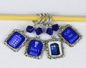 stitch markers Doctor who stitch marker dr who knit accessories who crochet supplies knitting tools tardis call the doctor who don't blink