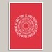 Einstein Time (red) - Limited Edition Archival Print - A3 (12x17 inch) - Giclée Print - Museum Quality Print - Plus a FREE 2013 CALENDAR