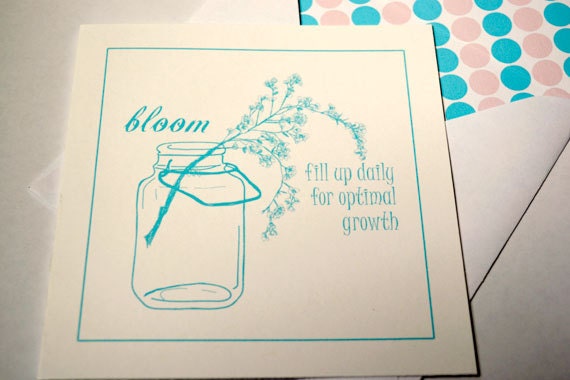 SPRING Stationary paper handmade greeting cards Umbrella Floral Ball Jar Motivation Set