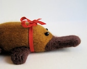 Needle Felted Platypus - Felt Animal Sculpture