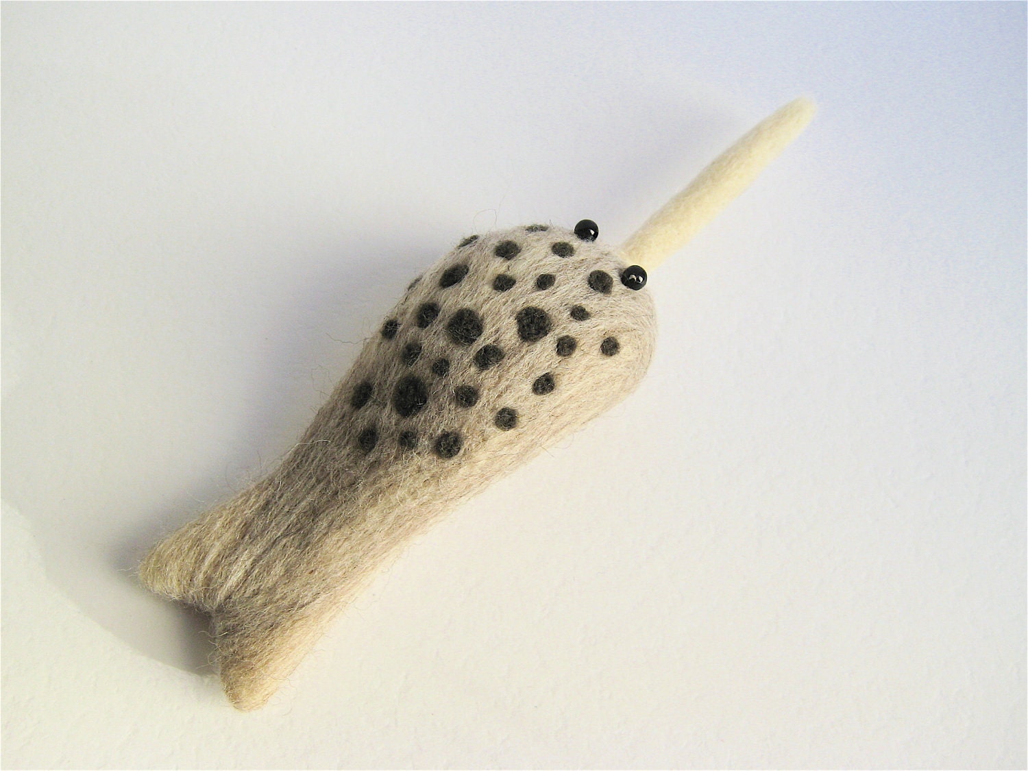 Narwhal - Needle Felted Animal - Cute Felt Narwhal