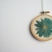 Teal, Blue and Gold Starburst Embroidery Hoop Art