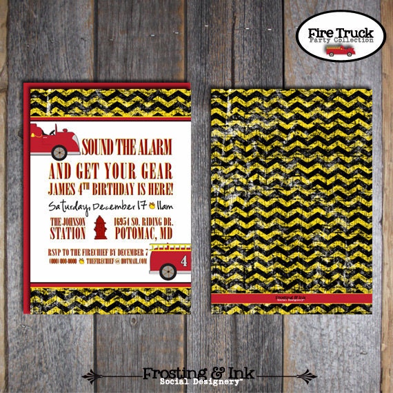 Fire Truck Birthday Party - Activity Bundle - Activity Signs & Fireman Merit Badges - Customized Printable