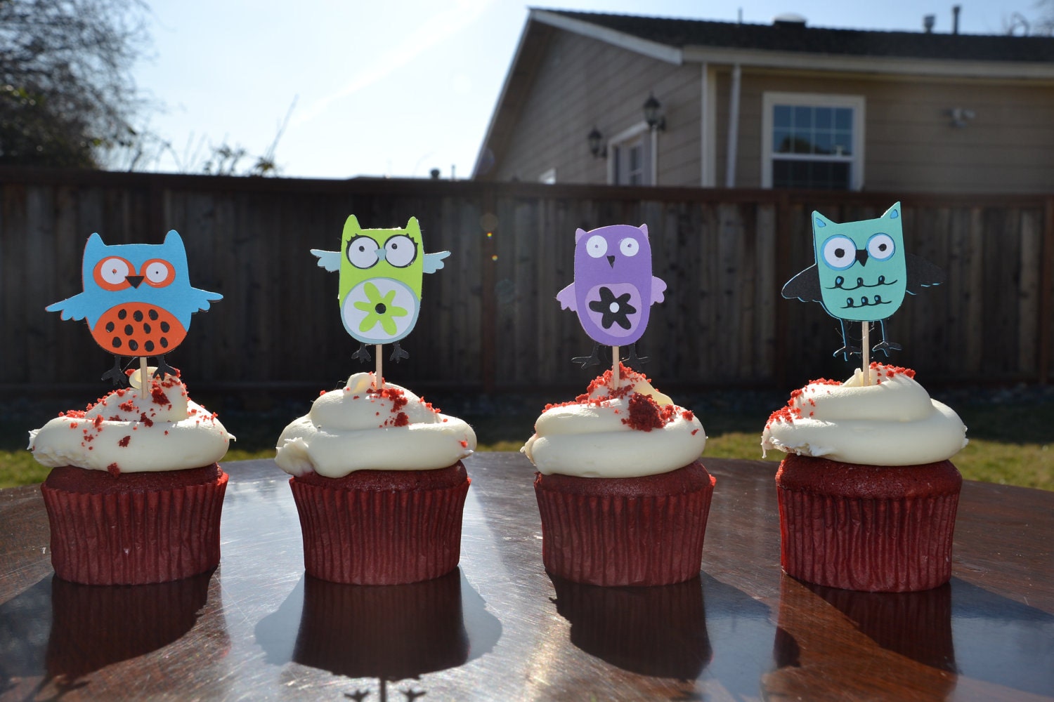 Owl cupcake toppers