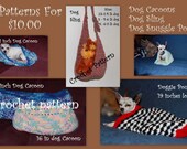 Instant Download Crochet Pattern Bundle- Dog Snuggle pouch, Cacoons and Sling