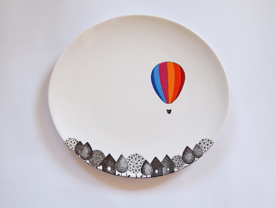 Striped Balloon Porcelain Plate