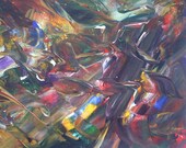 Creation Ceremony done with acrylic on 8"x10" panel canvas
