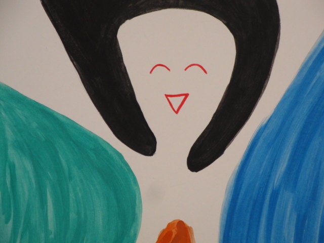 Yay Happy Face Painting done on Paper with Watercolor