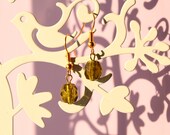 SALE - 20% off Olive Green Glass Bead Earrings