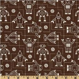 Robot Light Switch Plate Cover / Standard Single / Baby Nursery / Children Kids Room / Kitchen / Brown and White