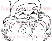 Digital Stamp - Jolly Santa Face