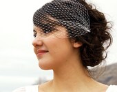 Ivory Birdcage Veil Bandeau Style Birdcage Veil White Birdcage Veil Black Birdcage Veil - Molly,  MADE TO ORDER