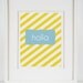 Holla Striped Artwork - (1) 8x10 Quote Typography Art - Childrens Room, Office or Nursey