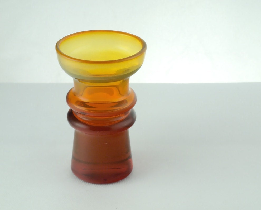 Vintage AMBER glass vase