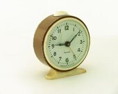 Vintage brown / chocolate alarm clock made in Russia 70s