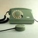 Vintage green rotary telephone