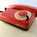 RESERVED FOR RAY - Vintage red rotary telephone
