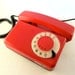 RESERVED FOR RAY - Vintage red rotary telephone