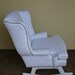 Hand-Made White Rocking Wing Chair with Nailheads - Made-To-Order - can be ANY FABRIC