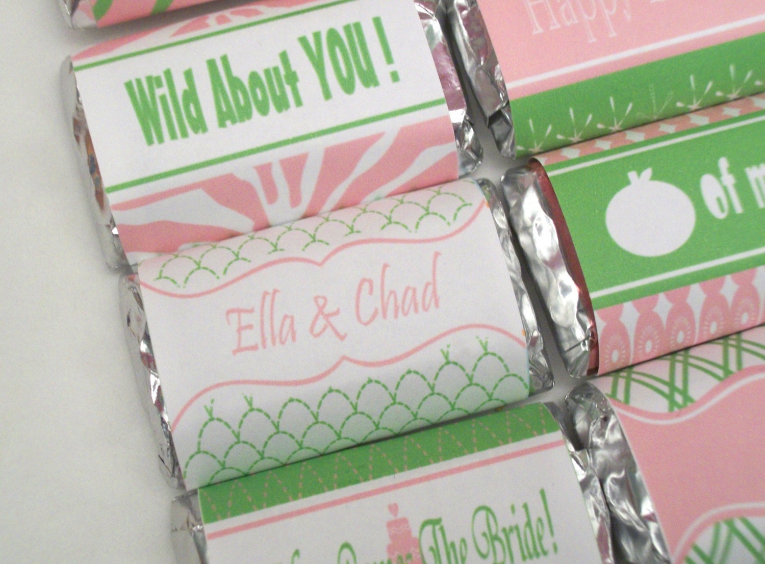 Mini Chocolate Bar Wraps - Wrappers - Labels Printable, Fully Personalized and Customized for your event Il_170x135