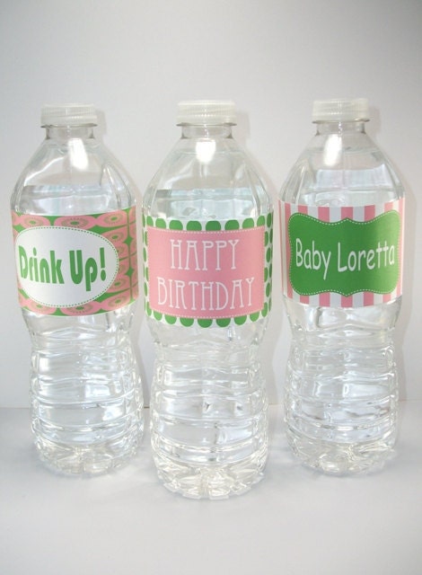 Water Bottle Labels - Bottle Wraps- custom made for your event, printable Il_570xn