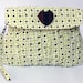 Wristlet Clutch, Pleated wristlet Lime Green Cotton Floral