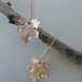 Free shipping - Vine Leaf, Sterling Silver  Handmade Earrings, Fall colors at the end of the Summer, woodland