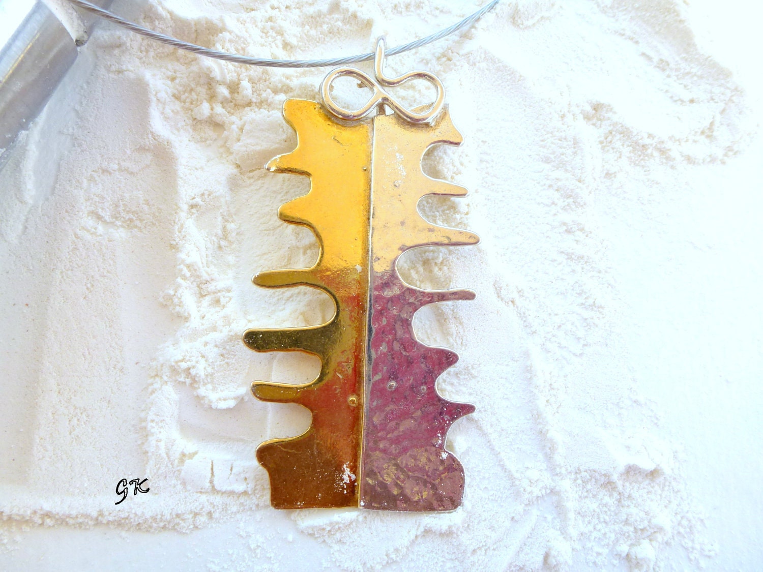 Mixed Metal Geometric Necklace