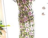 Retro 1970's floral Maxi Dress by S. Roberts - size 5/6