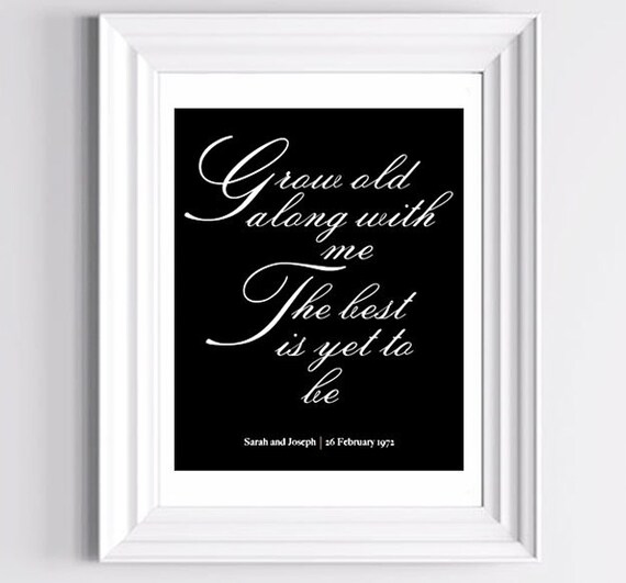 Personalized First Wedding Anniversary Present, Paper Anniversary Gift, Fiance Gift. Unframed 8x10 Anniversary Print.
