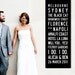 Personalized Wedding Gift or Custom Wedding Anniversary Gift. 15.5x40in Canvas Art. Custom Bus Scroll, Subway Sign, Word Art. Wedding Decor.