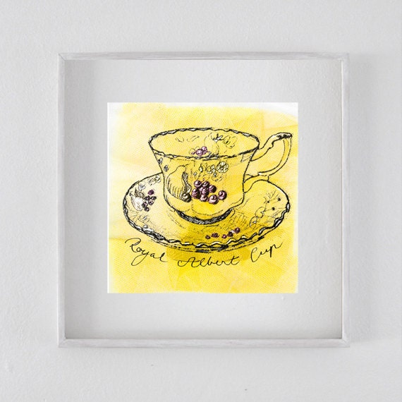 Royal Albert Cup - Fine Art Greeting Card Mother's Day