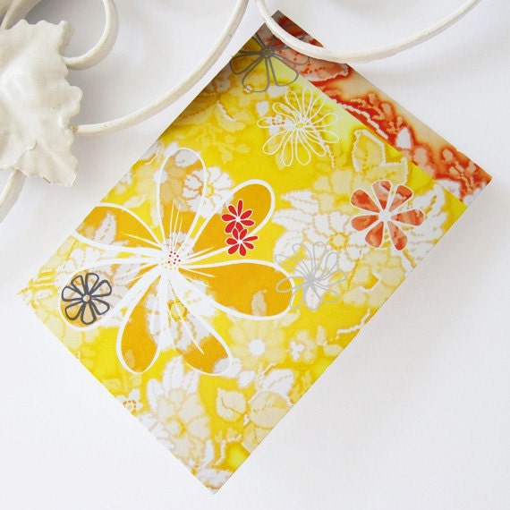 Daisies Greeting Card Fine Art Flower in Yellow Red & White - 'Garden' Mother's Day